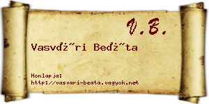 Vasvári Beáta névjegykártya
